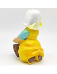 Tradineur - Figura de lavandera Naïf para Belén, marmolina, figura de oficio decorativa para nacimiento, pesebre, Navidad, adorn 2