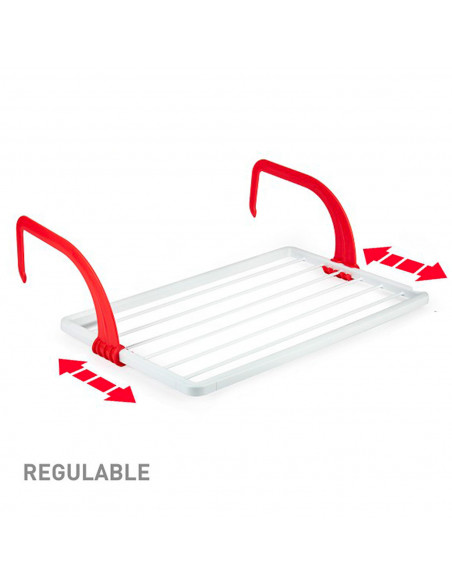 Tradineur - Tendedero plegable de resina para radiador - 3 metros de tendido - Fabricado en España - Soporte para tender ropa (B