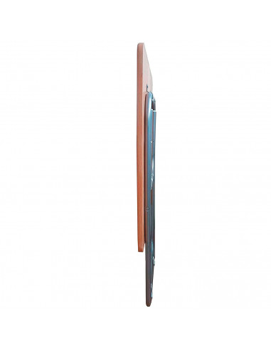 Tradineur - Mesa auxiliar plegable con estructura de madera y metal, altura fija, patas antideslizantes, portátil, jardín, terra