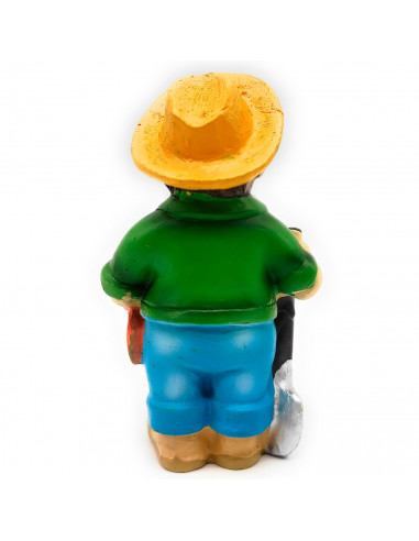 Tradineur - Figura de granjero Naïf para Belén, marmolina, aldeano decorativo para nacimiento, pesebre, Navidad, adorno tradicio