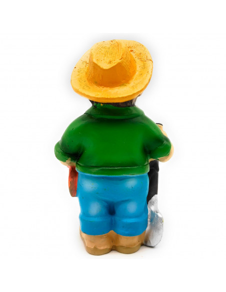 Tradineur - Figura de granjero Naïf para Belén, marmolina, aldeano decorativo para nacimiento, pesebre, Navidad, adorno tradicio