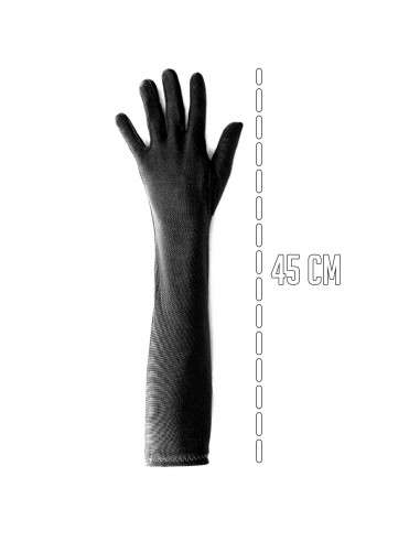 Tradineur - Guantes Largos de 45 cm - Fabricado en poliéster - Talla única para adultos - Ideal para carnaval o Halloween - Colo