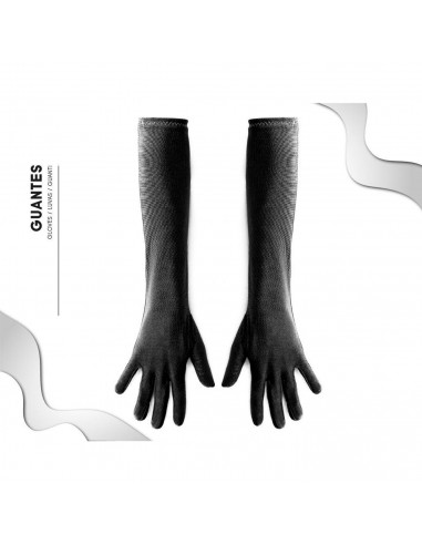Tradineur - Guantes Largos de 45 cm - Fabricado en poliéster - Talla única para adultos - Ideal para carnaval o Halloween - Colo