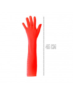 Tradineur - Guantes Largos de 45 cm - Fabricado en poliéster - Talla única para adultos - Ideal para carnaval o Halloween - Colo 2