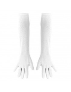 Tradineur - Guantes Largos de 45 cm - Fabricado en poliéster - Talla única para adultos - Ideal para carnaval o Halloween - Colo