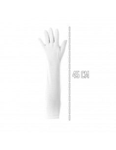 Tradineur - Guantes Largos de 45 cm - Fabricado en poliéster - Talla única para adultos - Ideal para carnaval o Halloween - Colo 2