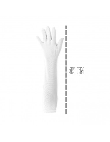 Tradineur - Guantes Largos de 45 cm - Fabricado en poliéster - Talla única para adultos - Ideal para carnaval o Halloween - Colo