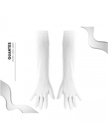 Tradineur - Guantes Largos de 45 cm - Fabricado en poliéster - Talla única para adultos - Ideal para carnaval o Halloween - Colo