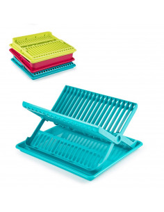 Tradineur - Escurreplatos , organizador de cocina, escurridor con bandeja, bandeja para secado de cuberteria para organización, 2