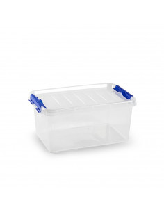 Tradineur - Caja de ordenación de plástico, 8 litros, Nº26, 15,5 x 34 x 22,5 cm, baúl con tapa para organización del hogar, alma