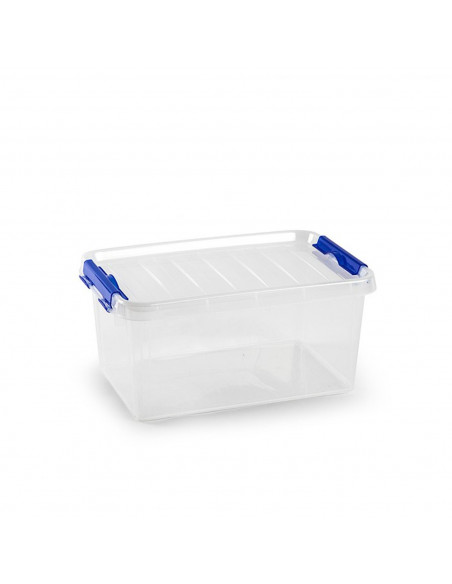 Tradineur - Caja de ordenación de plástico, 8 litros, Nº26, 15,5 x 34 x 22,5 cm, baúl con tapa para organización del hogar, alma