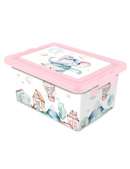 Tradineur  Caja de almacenamiento  Diseño Volar  Capacidad de 3,7 Litros  Fabricado en España - Contenedor para almacenar ju