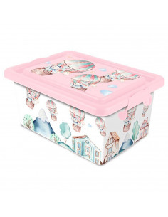 Tradineur  Caja de almacenamiento  Diseño Volar  Capacidad de 7,5 Litros  Fabricado en España - Contenedor para almacenar ju