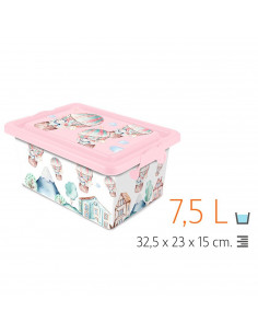 Tradineur  Caja de almacenamiento  Diseño Volar  Capacidad de 7,5 Litros  Fabricado en España - Contenedor para almacenar ju 2