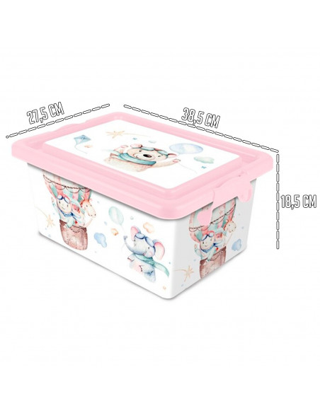 Tradineur  Caja de almacenamiento  Diseño Volar  Capacidad de 13 Litros  Fabricado en España - Contenedor para almacenar jug