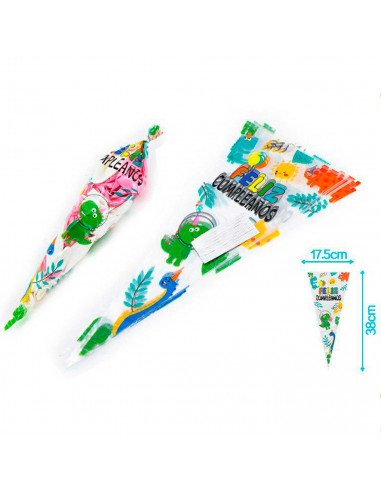 Tradineur - Pack de 10 bolsas de plástico para caramelos "Feliz cumpleaños", incluyen tiras de cierre, bolsas para regalar golos