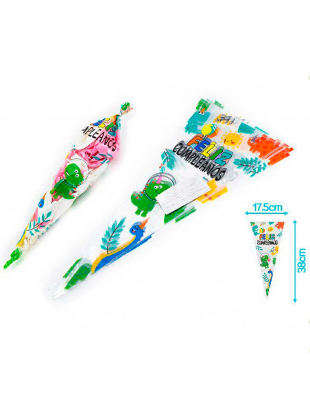 Tradineur - Pack de 10 bolsas de plástico para caramelos "Feliz cumpleaños", incluyen tiras de cierre, bolsas para regalar golos