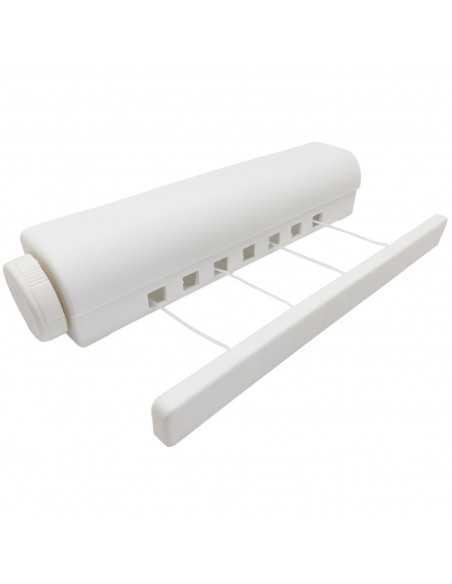 Tradineur - Tendedero extendible de 4 cuerdas, 14,4 metros de superficie de tendido, 3,6 metros por cuerda, soporte para tender