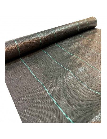 Tradineur - Malla antihierbas, tela protectora contra malas hierbas en rollo, permeable, resistente al desgaste y desgarro, cont