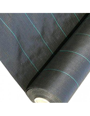 Tradineur - Malla antihierbas, tela protectora contra malas hierbas en rollo, permeable, resistente al desgaste y desgarro, cont