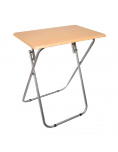 Mesa plegable de madera y metal de 71 x 70 x 50 cm. Mesado individual plegable ideal para hogar o como mesa auxiliar en hosteler