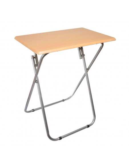 Mesa plegable de madera y metal de 71 x 70 x 50 cm. Mesado individual plegable ideal para hogar o como mesa auxiliar en hosteler