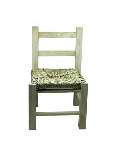 Tradineur  - Silla pequeña "rafia" para niño o decoración de color surtido y de 39 x 22 x 25 cm. Taburete con respaldo para niño
