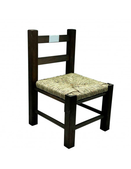 Tradineur  - Silla pequeña "rafia" para niño o decoración de color surtido y de 39 x 22 x 25 cm. Taburete con respaldo para niño