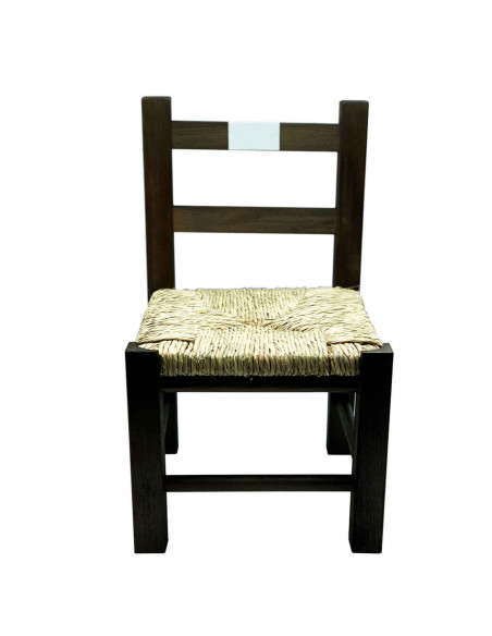 Tradineur  - Silla pequeña "rafia" para niño o decoración de color surtido y de 39 x 22 x 25 cm. Taburete con respaldo para niño