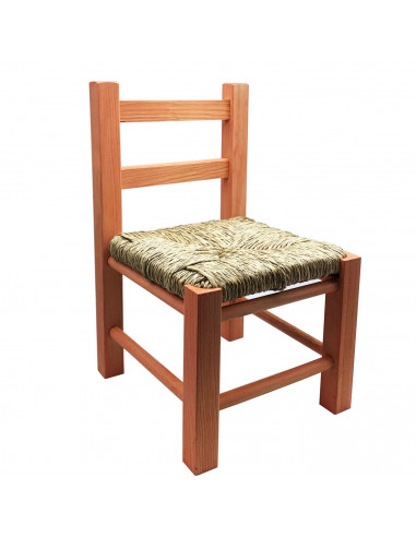 Tradineur  - Silla pequeña "rafia" para niño o decoración de color surtido y de 39 x 22 x 25 cm. Taburete con respaldo para niño