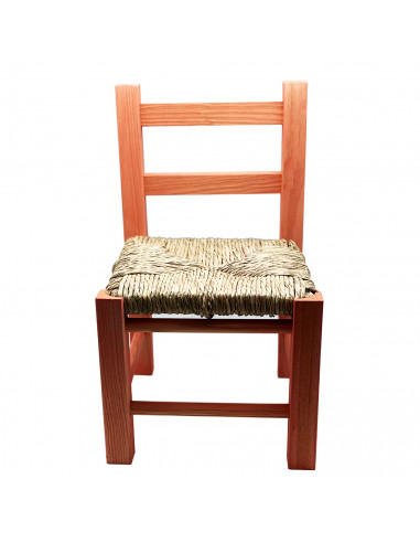 Tradineur  - Silla pequeña "rafia" para niño o decoración de color surtido y de 39 x 22 x 25 cm. Taburete con respaldo para niño