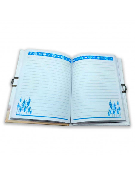 Tradineur - Diario de Primera Comunión + bolígrafo con linterna, tapa dura, incluye candado, 90 páginas decoradas, regalo origin