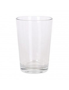 Tradineur - Set de 6 vasos de cristal 205 ml, modelo Lara, 10 x 6.5 cm, vasos clásicos para agua, bebidas, refrescos, zumos, res