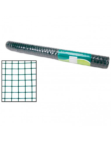 Tradineur - Rollo de malla metálica plastificada, cuadrada, cierre de alambre, valla, cercar jardín, gallinero, finca, alta resi