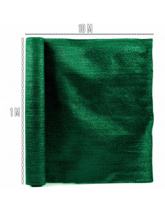 Tradineur - Rollo de malla de sombreo tupida, cierre de ocultación de 120 g/m2, alta resistencia, tela para cercar jardines, fin 2