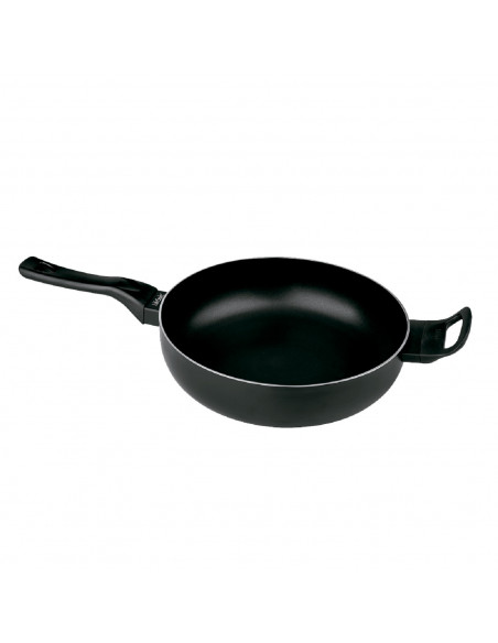 LifeStyle - Sartén profunda antiadherente de inducción rápida 30 cm con asa para todo tipo de fuegos