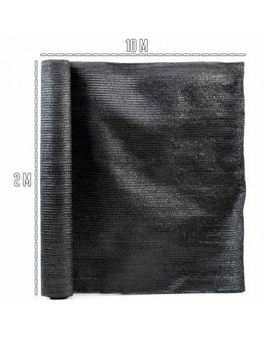 Tradineur - Rollo de malla de sombreo tupida, cierre de ocultación de 120 g/m2, alta resistencia, tela para cercar jardines, fin