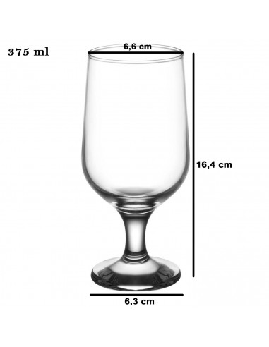 Tradineur - Set de 6 copas de cerveza, cristal, modelo Belek, diseño sofisticado y elegante, aptas para lavavajillas, bar, resta