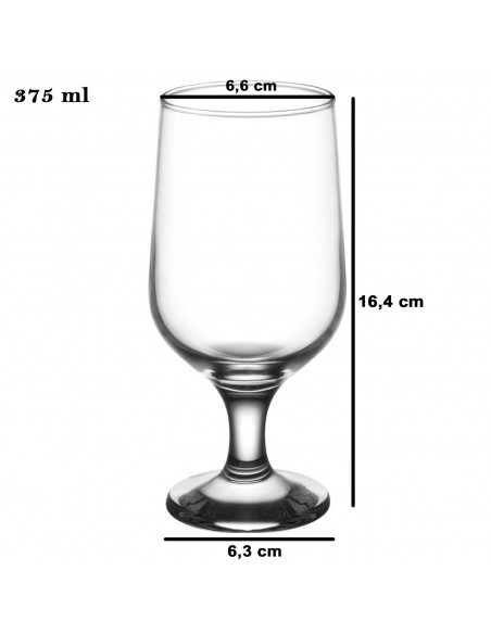 Tradineur - Set de 6 copas de cerveza, cristal, modelo Belek, diseño sofisticado y elegante, aptas para lavavajillas, bar, resta
