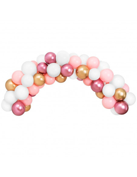 Tradineur - Arco de 40 globos de 30 cm, 100% látex natural, decoración de cumpleaños, bodas, comuniones, fiestas, Navidad, diseñ