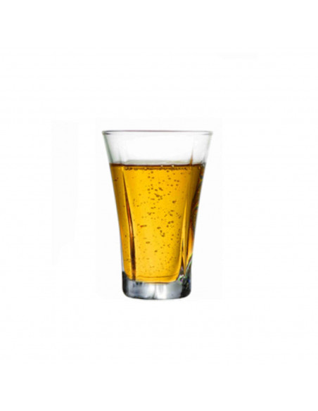 Tradineur - Set de 6 vasos de cristal para refresco, modelo Truva, resistentes, aptos para lavavajillas, servir whisky, licores,