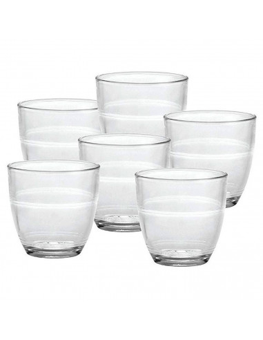 Set de 6 vasos de cristal para chupitos, resistentes al choque térmico, ligeros, aptos para lavavajillas, microondas (9 cl, 6 x