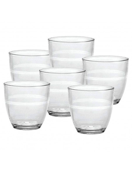 Set de 6 vasos de cristal para chupitos, resistentes al choque térmico, ligeros, aptos para lavavajillas, microondas (9 cl, 6 x