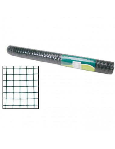 Tradineur - Rollo de malla metálica plastificada, huecos cuadrados de 16 x 16 mm, valla, cierre de alambre, cercar jardín, galli