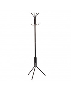 Tradineur - Perchero de pie metálico con 8 ganchos, soporte para abrigos y sombreros, estilo minimalista, para recibidor, salón