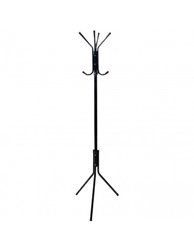 Tradineur - Perchero de pie metálico con 8 ganchos, soporte para abrigos y sombreros, estilo minimalista, para recibidor, salón