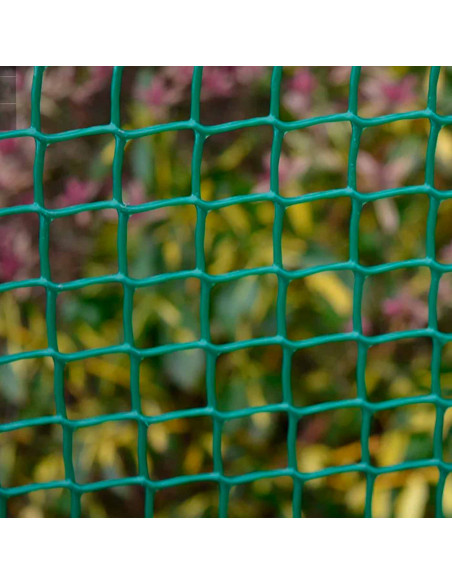 Tradineur - Rollo de malla de plástico Cuadrado, valla, cierre de alambre, cercar jardín, gallinero, finca, alta resistencia (Gr
