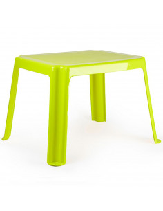 Tradineur - Mesa auxiliar de plástico, mesita baja para niños, polipropileno, estructura sólida, interior y exterior, salón, jar