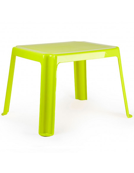 Tradineur - Mesa auxiliar de plástico, mesita baja para niños, polipropileno, estructura sólida, interior y exterior, salón, jar