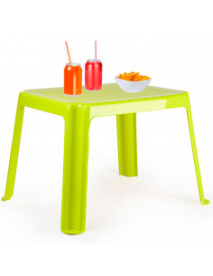 Tradineur - Mesa auxiliar de plástico, mesita baja para niños, polipropileno, estructura sólida, interior y exterior, salón, jar 2